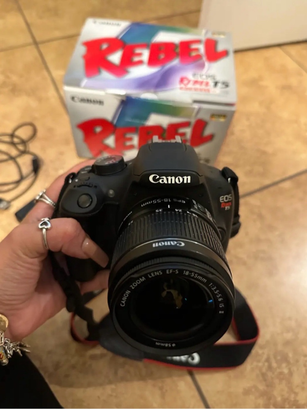 Canon DSLR Camera with Black Body and Black Lens